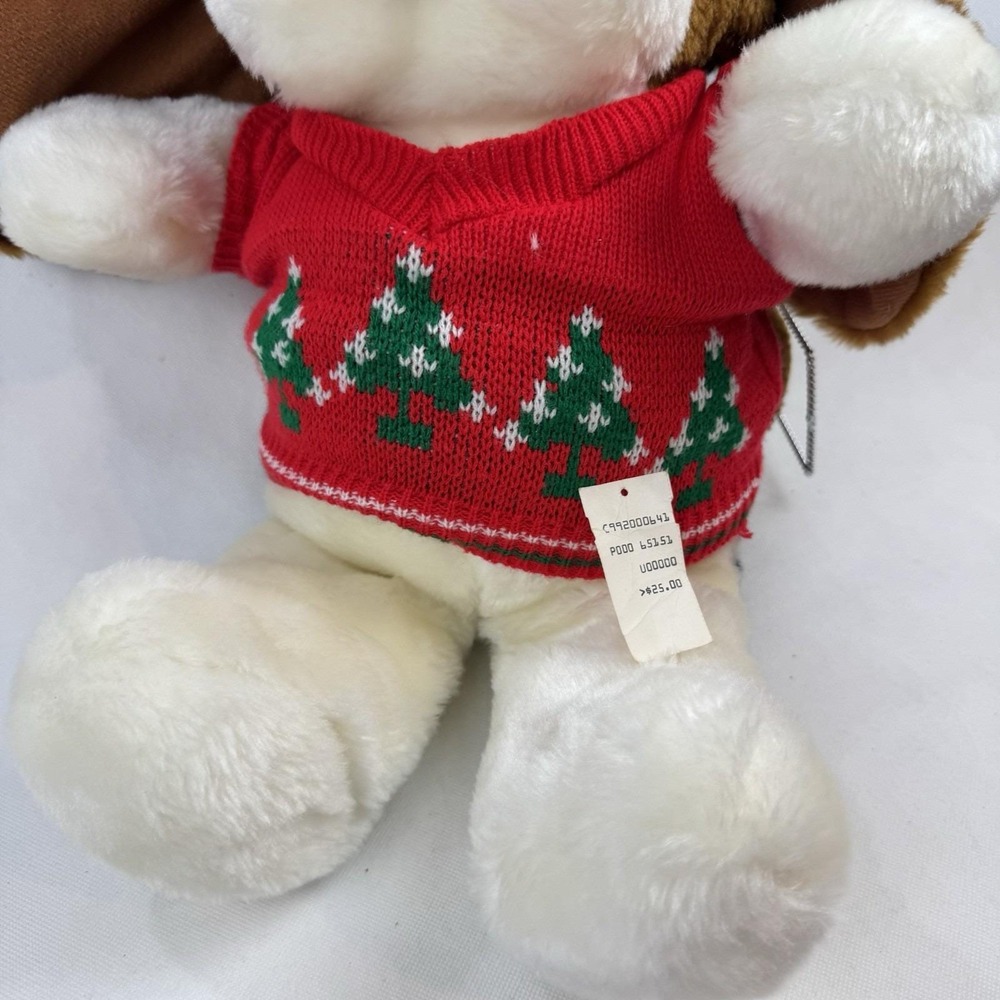 Vintage 1986 Commonwealth St. Bernard Plush Dog – 19" Brown & White - Picture 3 of 10